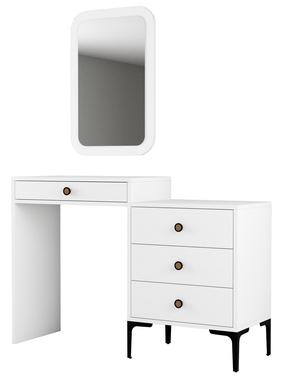Kosmetinis staliukas Kalune Design Lizbon 549, balta sp., 84.7 cm x 124 cm x 40 cm