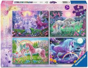 Puzle 4in1 Ravensburger Magic Unicorns, 26 cm x 36 cm, 400 gab.