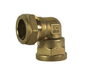 Liitmik nurk Prof, 1/2 tolli - sisekeere/15 mm - mutter, messing