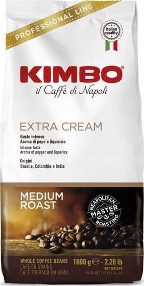 Kavos pupelės Kimbo 40% Arabica Extra Cream, 1 kg