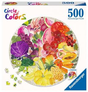 Dėlionė Ravensburger Fruits And Vegetables 17169, 52 cm x 52 cm, 500 vnt., įvairių spalvų