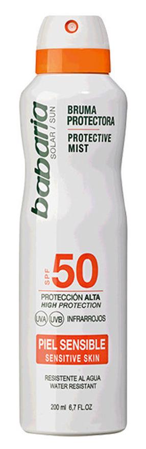 Päevituse hooldussprei Babaria Protective Mist For Sensitive Skin SPF50, 200 ml