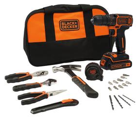 Аккумуляторная дрель с батареей Black & Decker BDCDC18HTSA-QW, 1.5 Ah