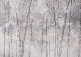 Fototapete Artgeist Eternal Forest - Landscape With Winter Landscape In Cool Colours, 175 cm x 175 cm