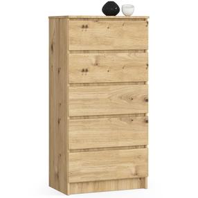 Komoda Akord K60, ąžuolo sp., 121 cm x 40 cm x 60 cm
