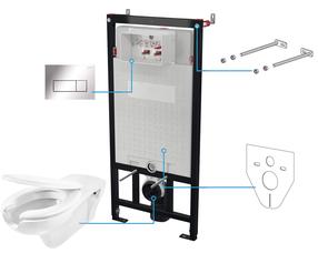 Pakabinamojo unitazo komplektas potinkinis Deante Vital, 68 cm x 36.8 cm