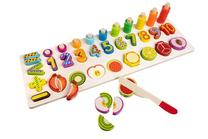 Edukacinis žaislas Wooden Sorter, 7 cm, įvairių spalvų