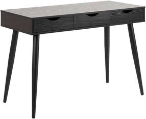 Rašomasis stalas su stalčiais Home4you Neptun AC19789, 110 cm x 50 cm, 77 cm, juoda sp.