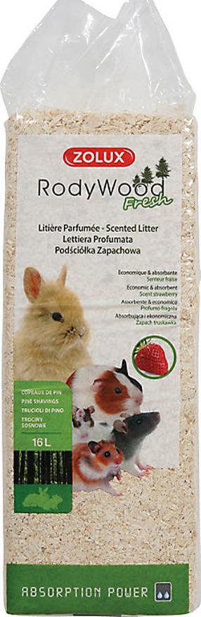 Zāģu skaidas grauzējiem Zolux RodyWood Strawberry, 16 l