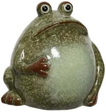 Sodo dekoracija "Varlė" Home4you Garden Frog KG803738, 10 cm x 12 cm x 11 cm, ruda sp./balta sp./žalia sp.