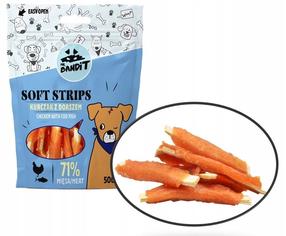 Лакомство для собак Mr. Bandit Soft Strips Chicken&Fish, рыба/курица, 0.5 кг