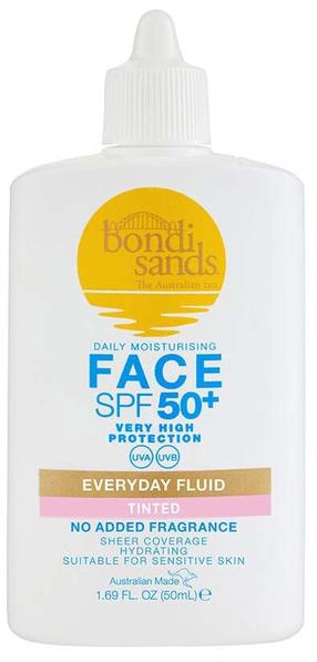 Средство для ухода за загаром для лица Bondi Sands Face Everyday Fragrance-Free Tinted SPF50+, 50 мл