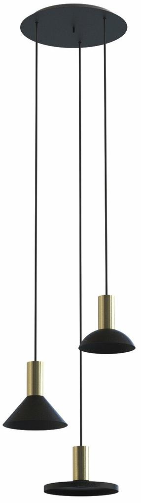 Lampa griesti Nowodvorski Hermanos 8030, GU10, 3 x 10 W, melna krās. / melna krās.