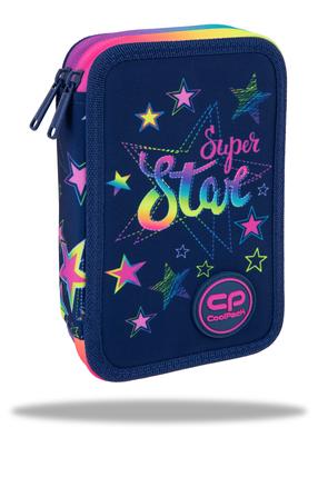 Penalas, su priedais CoolPack Jumper 2 Stars, 19.5 cm x 12.5 cm, mėlyna sp./rožinė sp.