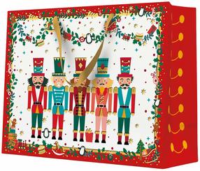 Dovanų maišelis Nutcracker, 26.5 cm x 33.5 cm, įvairių spalvų