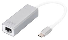 Adapteris Digitus RJ45 / USB USB 3.0 Type C male, RJ-45, 0.2 m