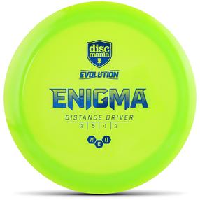 Skraidanti lėkštė Discmania Enigma 12/5/-1/2, 21 cm x 21 cm, geltona sp., 0.172 kg