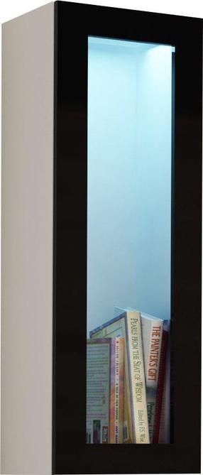 Sieninė lentyna Cama Meble Vigo 90, balta/juoda, 35 cm x 32 cm x 90 cm