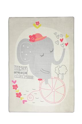 Kilimas Conceptum Hypnose Elephants Bike 876CHL1085, pilka sp., 160 cm x 100 cm