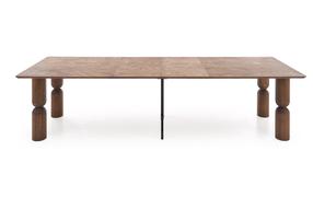 Stalas išskleidžiamas Japandi, riešuto sp., 200 - 300 cm x 101 cm x 76 cm