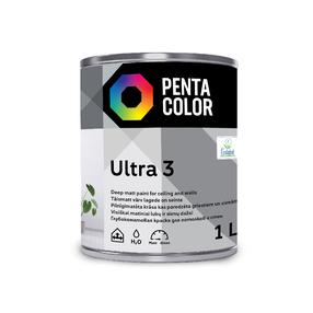 Дисперсионная краска Pentacolor Ultra 3, белый цв., 1 л