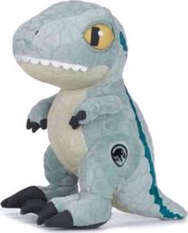 Pliušinis žaislas dinozauras Mattel Jurassic World Raptor, žydra sp., 28 cm