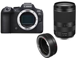 Беззеркальная камера Canon EOS R6 Mark II + RF 24-240mm f/4-6.3 IS USM + Mount Adapter EF-EOS R, черный цв.