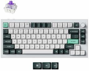 Juhtmevaba arvutiklaviatuur Keychron Q1 HE Q1H-P1 Gateron Double-Rail Magnetic Nebula, EN, valge v.