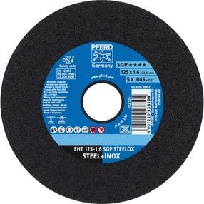 Griešanas disks leņķa slīpmašīnām Pferd SGP Steelox, 125 mm x 1.6 mm x 22.23 mm