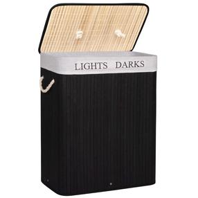Skalbinių dėžė Springos HA0071, 100 l, juoda sp. x 63 cm