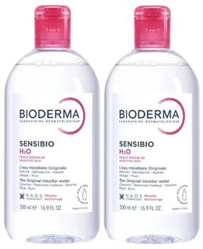 Micelārais ūdens, komplekts Bioderma Sensibio H2O Make Up Removing, 1000 ml, 2 gab.