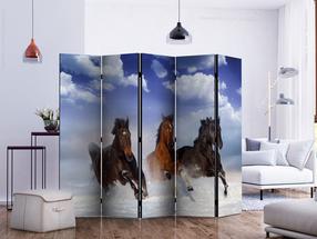 Širma Artgeist Horses In The Snow II, įvairių spalvų, 225 cm x 172 cm