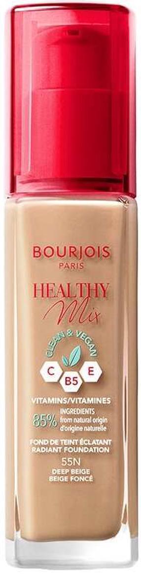 Skystas makiažo pagrindas Bourjois Paris Healthy Mix, 55n dark beige, 30 ml