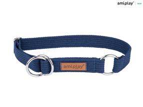 Antkaklis šunims Amiplay Cotton, mėlyna sp., 340 - 550 mm x 30 mm, 34-55