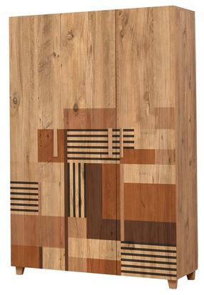Skapis Kalune Design Leva Colorblock, brūna krās., 48 cm x 120 cm x 189 cm