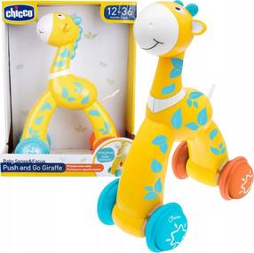 Lükatav mänguasi, kaelkirjak Chicco Baby Sense & Focus Push And Go, kollane v.