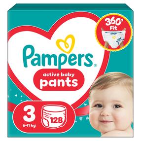 Autiņbiksītes - apakšbiksītes Pampers Pants, 3 izmērs, 6 - 11 kg, 128 gab.