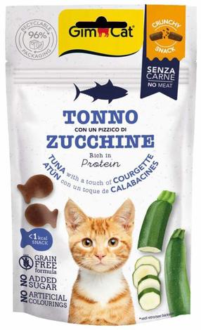 Лакомство для кошек Gimcat Crunchy, лосось/тунец/цуккини, 0.05 кг