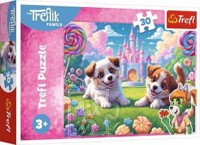 Puzle Trefl The Treflik Family A World Full of Smiles 18319, 27 cm x 20 cm, 30 gab., daudzkrāsaina