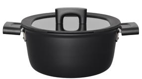 Puodas Fiskars Hard face 1052226, Ø22 cm, 3.5 l, juoda sp.