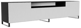 TV skapītis ADRK Noemi, balta krās./melna krās., 200 cm x 47 cm x 53 cm