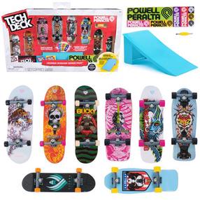 Pirštų riedlenčių rinkinys Spin Master Tech Deck Legends SK8Shop Bonus, įvairių spalvų, 8 vnt.
