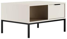 Kavos staliukas Kocot Kids Austin 80, balta sp./juoda sp., 80 cm x 60 cm x 45.5 cm