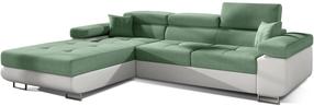 Kampinė sofa Armando Soro 34, Soft 17, žalia sp., kairinė, 280 x 205 cm x 90 cm