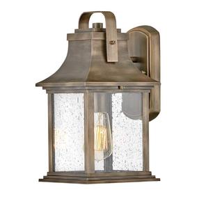 Āra sienas lampa Quintiesse Grant, 60W, E27, IP44, bronzas krās., 18.4 cm x 34.9 cm