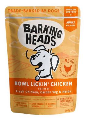 Šlapias šunų maistas Barking Heads Bowl Lickin 'Chicken BWCK300, vištiena, 0.3 kg