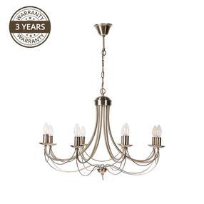 Šviestuvas kabinamas Domoletti Mariana MD9668-8, E14, 8 x 60 W, nėra gaubto / žalvario sp.