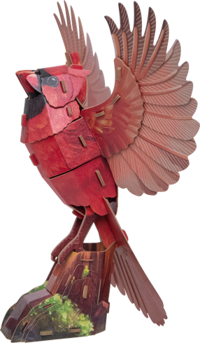 3D puzle MakeBug American Cardinal MB-D-0055, 12 cm x 5 cm, sarkana krās.