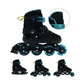 Rulluisud Spokey Quattro 4in1, sinine v./must v., 30-33