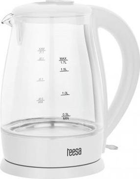 Elektriskā tējkanna Teesa TSA1511W, 1.7 l, balta krās.